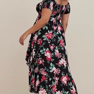 Floral Black Dress